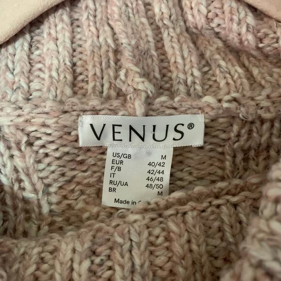 VENUS Sweater Turtle Cowl Neck Knit Ribbed Bell Sleeve Fringe Hem Cozy Warm NWT - Picture 9 of 13